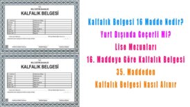 Kalfalık Belgesi 16 Ve 35 Madde Nedir
