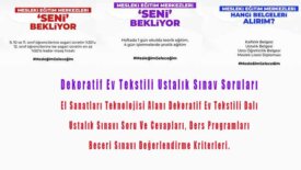 Dekoratif Ev Tekstili Ustalık Sınav Soruları
