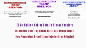 El Ve Makine Nakışı Ustalık Sınav Soruları