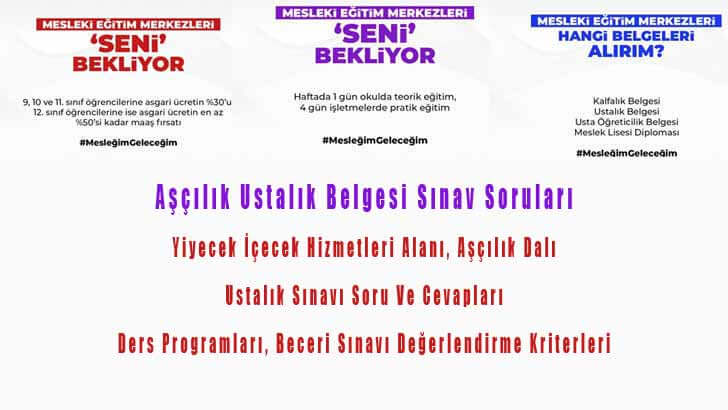 Aşçılık Ustalık Belgesi Sınav Soruları